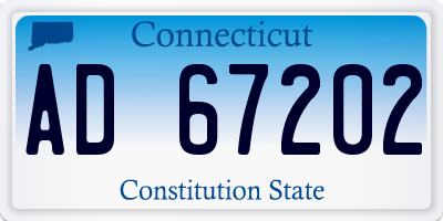 CT license plate AD67202