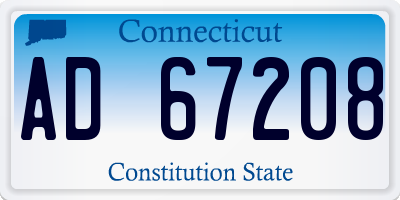 CT license plate AD67208