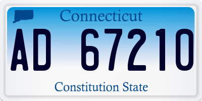 CT license plate AD67210
