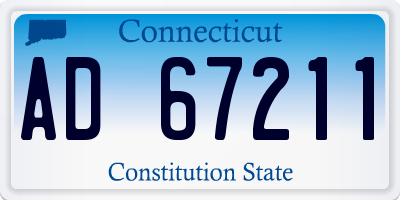 CT license plate AD67211