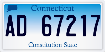 CT license plate AD67217