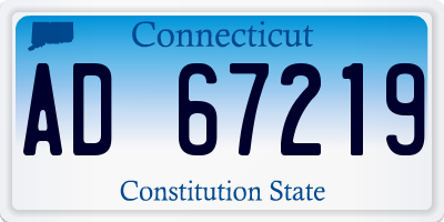 CT license plate AD67219