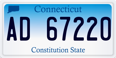 CT license plate AD67220