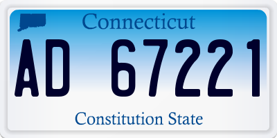 CT license plate AD67221