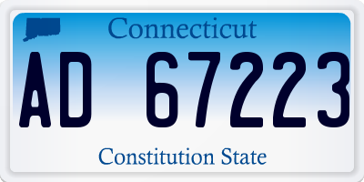 CT license plate AD67223