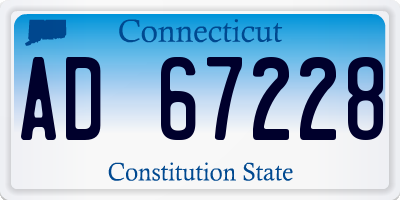 CT license plate AD67228