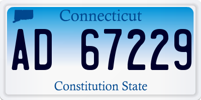 CT license plate AD67229