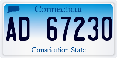 CT license plate AD67230