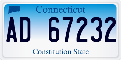 CT license plate AD67232