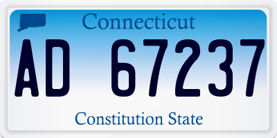 CT license plate AD67237