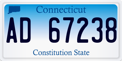 CT license plate AD67238