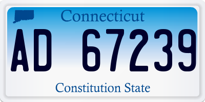 CT license plate AD67239