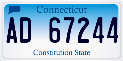 CT license plate AD67244