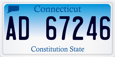 CT license plate AD67246