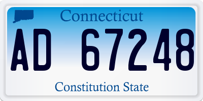 CT license plate AD67248