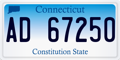 CT license plate AD67250