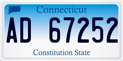 CT license plate AD67252