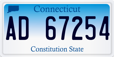 CT license plate AD67254