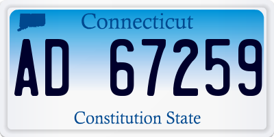 CT license plate AD67259