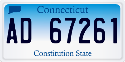 CT license plate AD67261