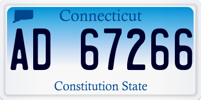 CT license plate AD67266