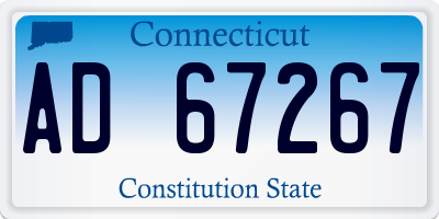 CT license plate AD67267