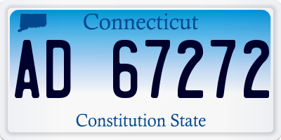 CT license plate AD67272