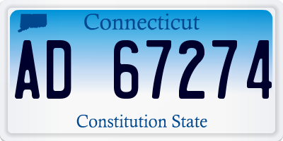 CT license plate AD67274