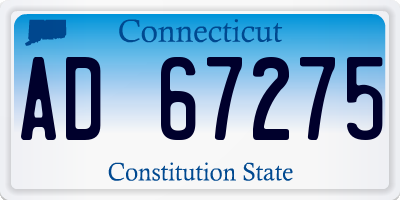 CT license plate AD67275