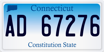 CT license plate AD67276