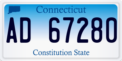 CT license plate AD67280