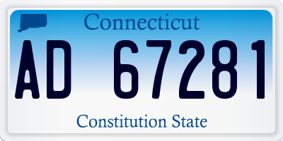 CT license plate AD67281