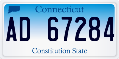 CT license plate AD67284