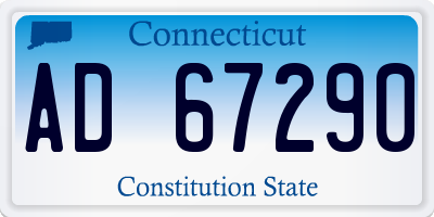 CT license plate AD67290