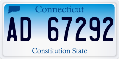 CT license plate AD67292