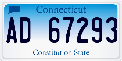 CT license plate AD67293