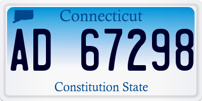 CT license plate AD67298