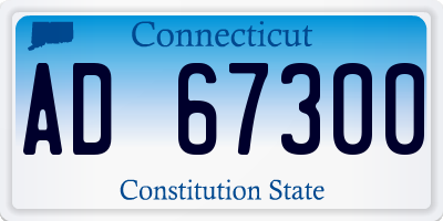 CT license plate AD67300