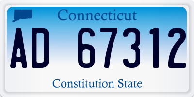 CT license plate AD67312