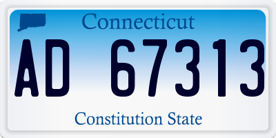 CT license plate AD67313