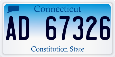 CT license plate AD67326