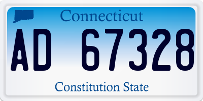 CT license plate AD67328