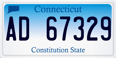 CT license plate AD67329