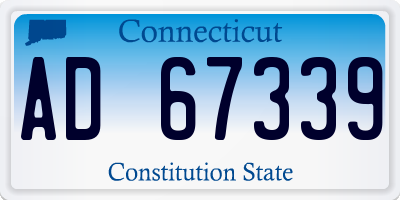 CT license plate AD67339