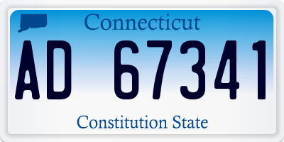 CT license plate AD67341