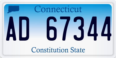 CT license plate AD67344