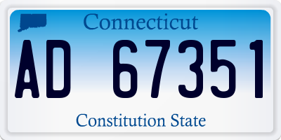 CT license plate AD67351