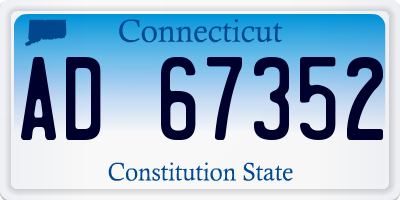 CT license plate AD67352