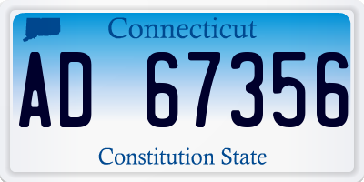 CT license plate AD67356