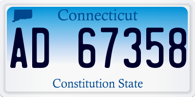 CT license plate AD67358